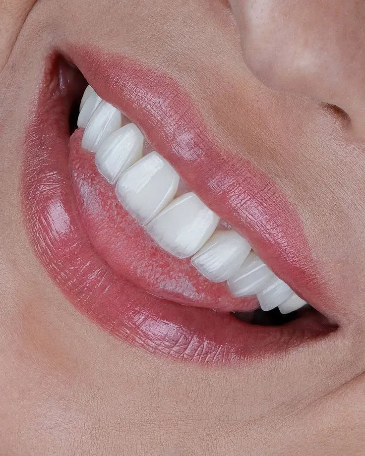 A smile in balance, close up